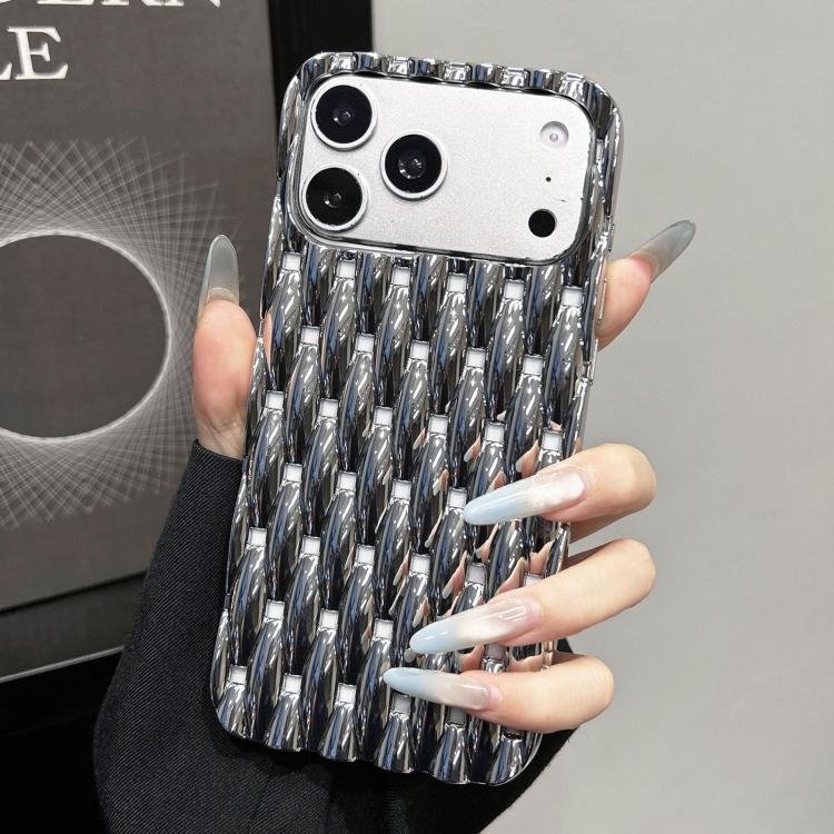 For iPhone 17 Pro Electroplated Twisted Texture Hollow Heat Dissipation TPU Phone Case