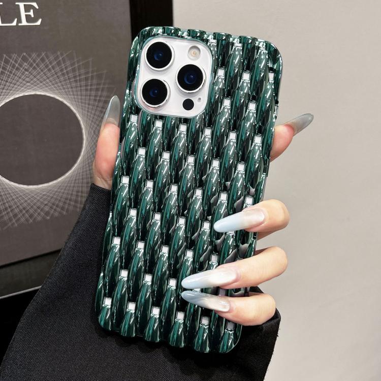 For iPhone 13 Pro Max Electroplated Twisted Texture Hollow Heat Dissipation TPU Phone Case