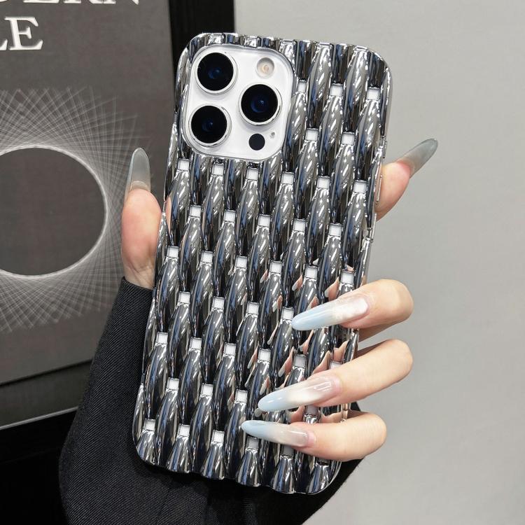 For iPhone 13 Pro Electroplated Twisted Texture Hollow Heat Dissipation TPU Phone Case