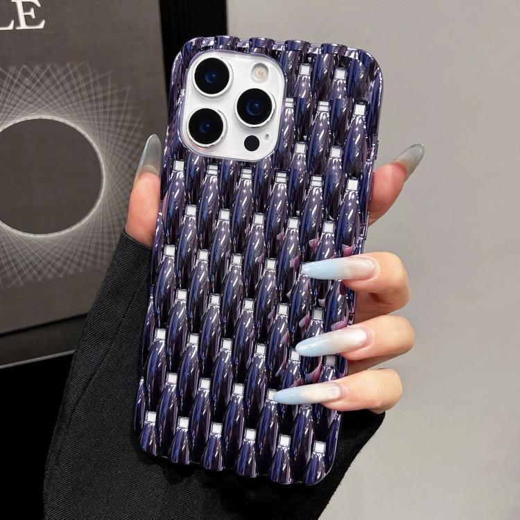 For iPhone 12 Pro Max Electroplated Twisted Texture Hollow Heat Dissipation TPU Phone Case