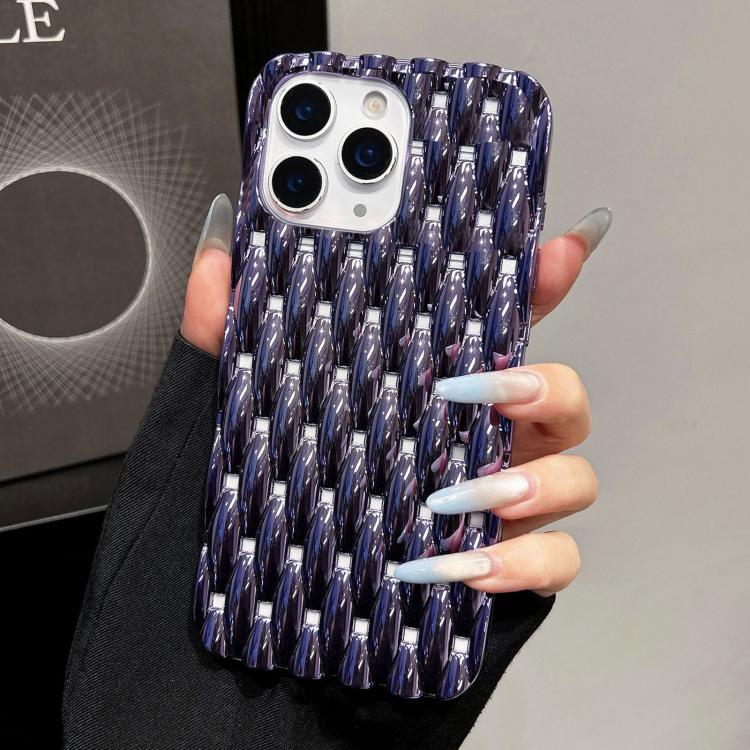 For iPhone 11 Pro Max Electroplated Twisted Texture Hollow Heat Dissipation TPU Phone Case