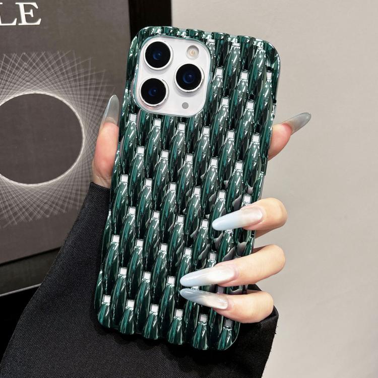 For iPhone 11 Pro Max Electroplated Twisted Texture Hollow Heat Dissipation TPU Phone Case