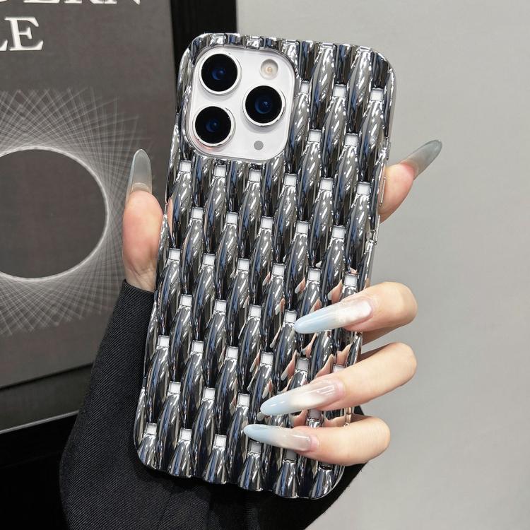 For iPhone 11 Pro Max Electroplated Twisted Texture Hollow Heat Dissipation TPU Phone Case