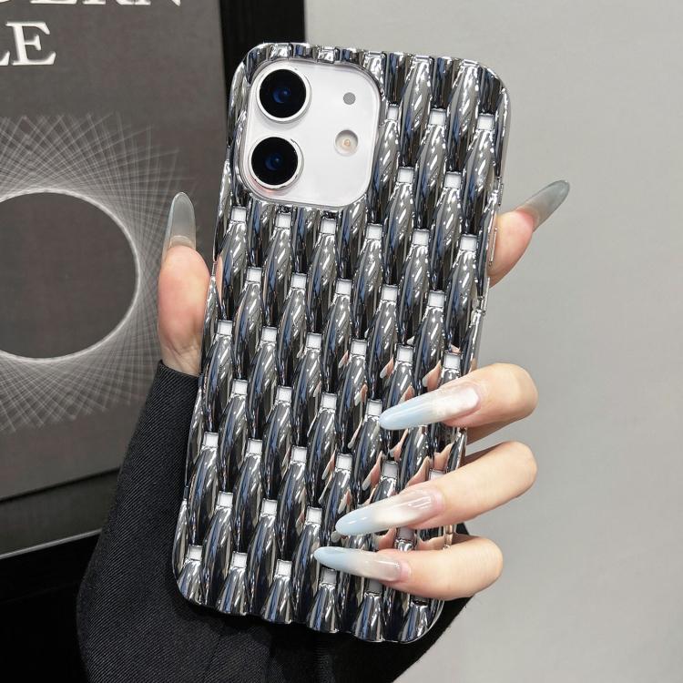 For iPhone 11 Electroplated Twisted Texture Hollow Heat Dissipation TPU Phone Case