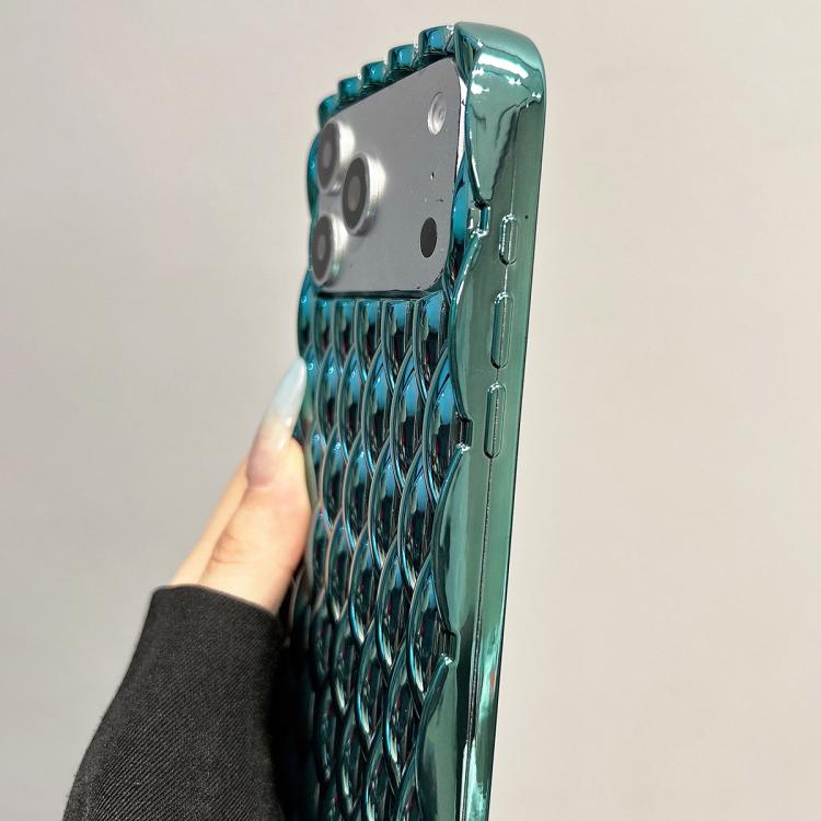 For iPhone 12 Pro Electroplated Twisted Texture Hollow Heat Dissipation TPU Phone Case