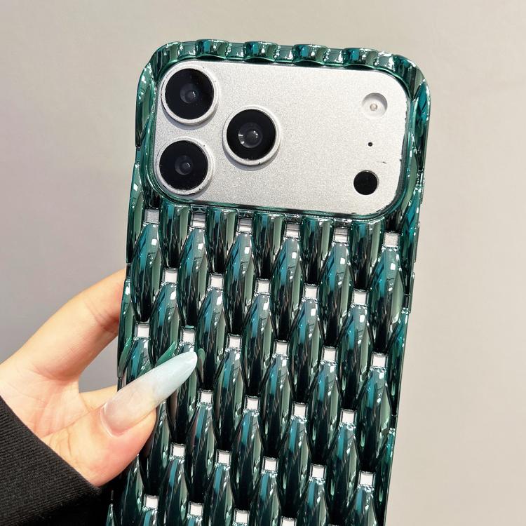 For iPhone 13 Pro Electroplated Twisted Texture Hollow Heat Dissipation TPU Phone Case