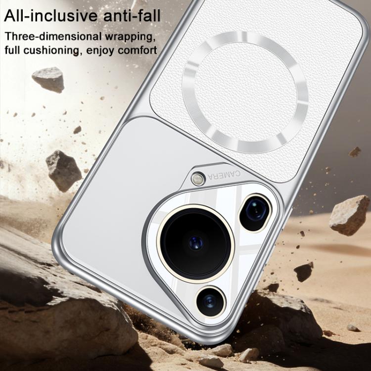 For Huawei Pura 70 Ultra GKK Change to 17 Pro Series Vegan Leather Magnetic Phone Case