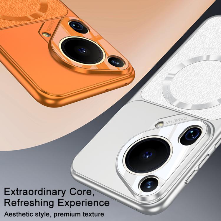 For Huawei Pura 70 GKK Change to 17 Pro Series Vegan Leather Magnetic Phone Case