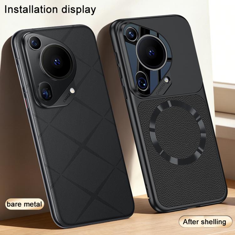 For Huawei Pura 70 Pro GKK Change to 17 Pro Series Vegan Leather Magnetic Phone Case