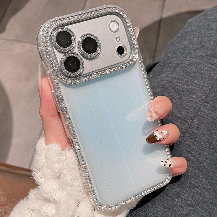 For iPhone 17 Pro Max Double-sided Diamond Aurora Glitter TPU IMD PC Phone Case