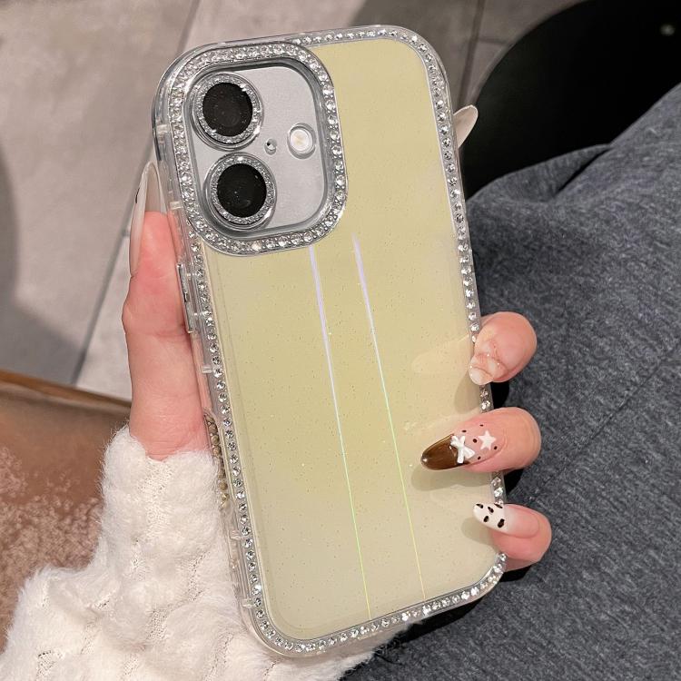 For iPhone 17 Double-sided Diamond Aurora Glitter TPU IMD PC Phone Case