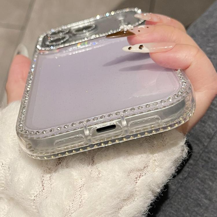 For iPhone 16 Plus Double-sided Diamond Aurora Glitter TPU IMD PC Phone Case