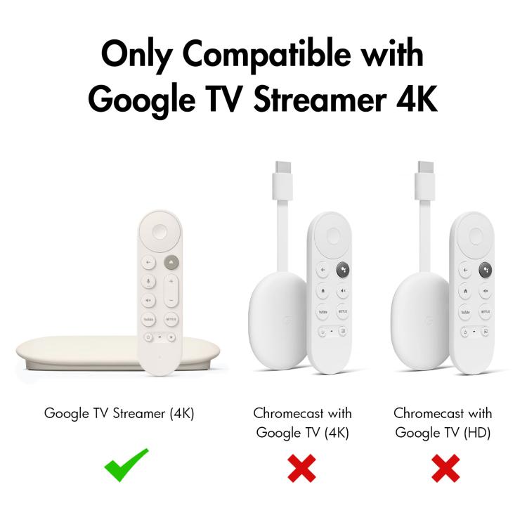 For Google TV Streamer 4K Shockproof Holder - White
