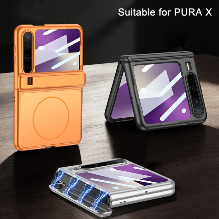 For Huawei Pura X GKK Change to 17 Pro Series Integrated Magnetic Hinge 360 Degree Full Coverage Phone Case