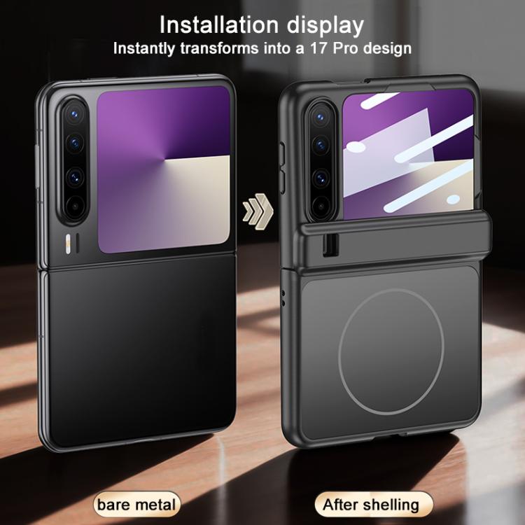 For Huawei Pura X GKK Change to 17 Pro Series Integrated Magnetic Hinge 360 Degree Full Coverage Phone Case