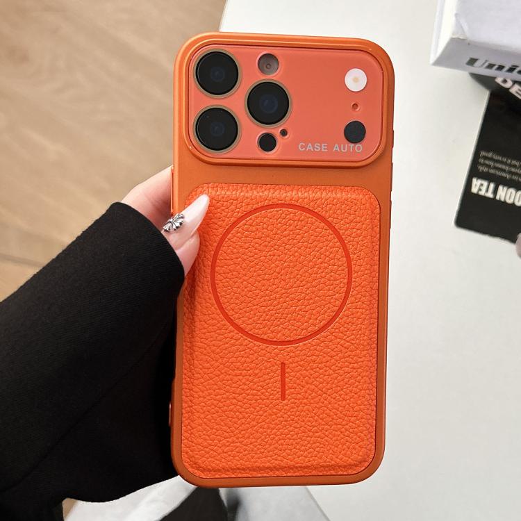 For iPhone 17 Pro Max Transforms Into 17 Lychee Leather Textured Magnetic TPU Phone Case