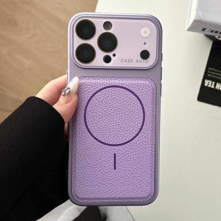 For iPhone 17 Pro Transforms Into 17 Lychee Leather Textured Magnetic TPU Phone Case