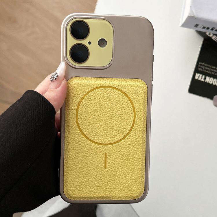 For iPhone 16 Plus Transforms Into 17 Lychee Leather Textured Magnetic TPU Phone Case
