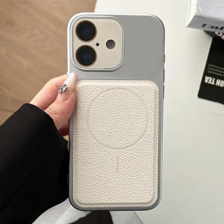 For iPhone 16 Plus Transforms Into 17 Lychee Leather Textured Magnetic TPU Phone Case