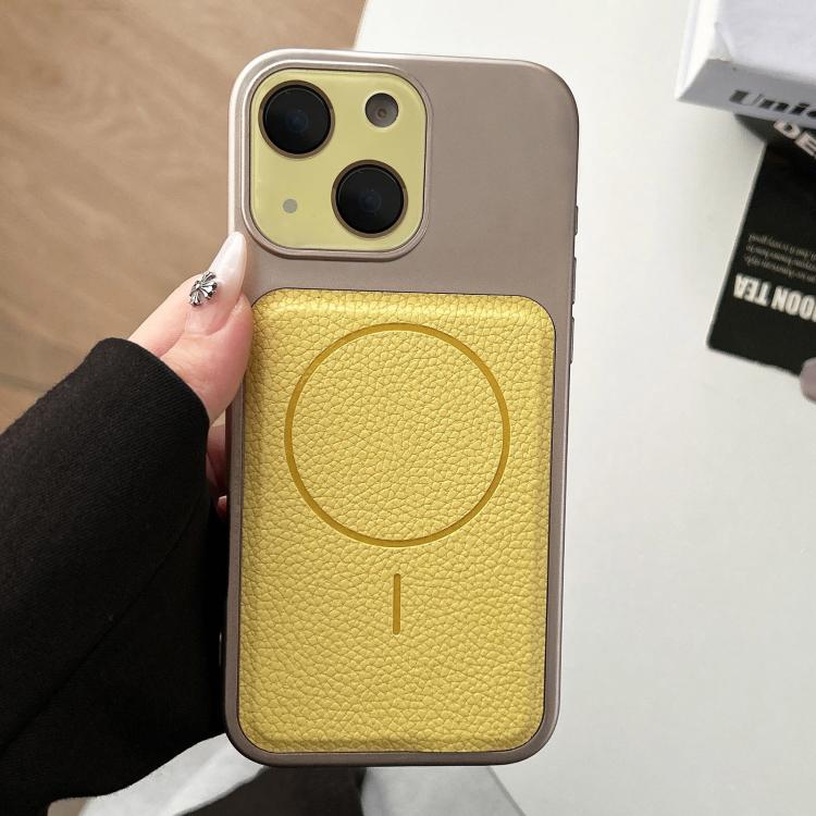 For iPhone 14 Plus Transforms Into 17 Lychee Leather Textured Magnetic TPU Phone Case