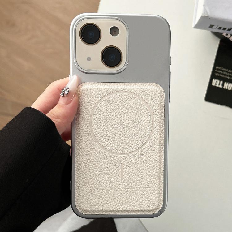 For iPhone 14 Transforms Into 17 Lychee Leather Textured Magnetic TPU Phone Case