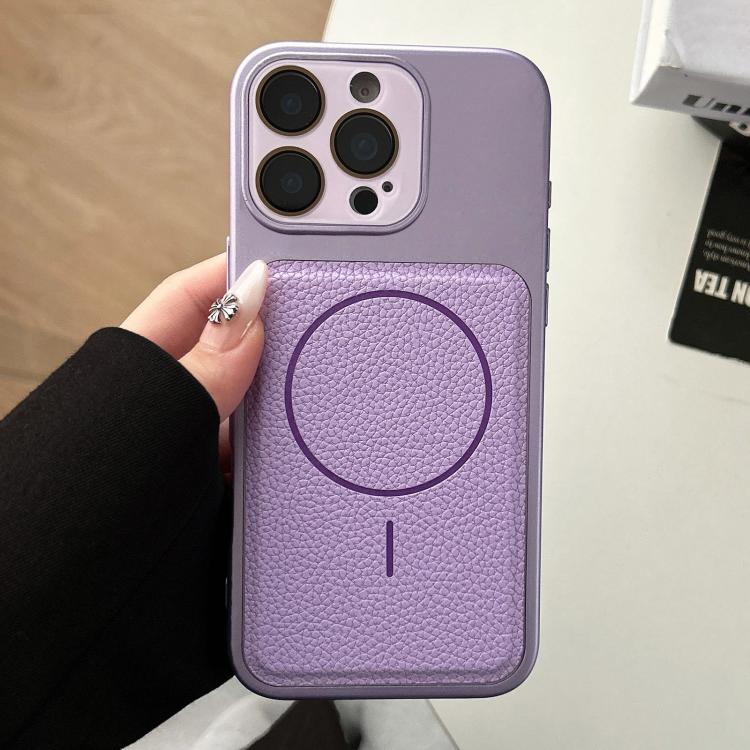 For iPhone 14 Pro Max Transforms Into 17 Lychee Leather Textured Magnetic TPU Phone Case
