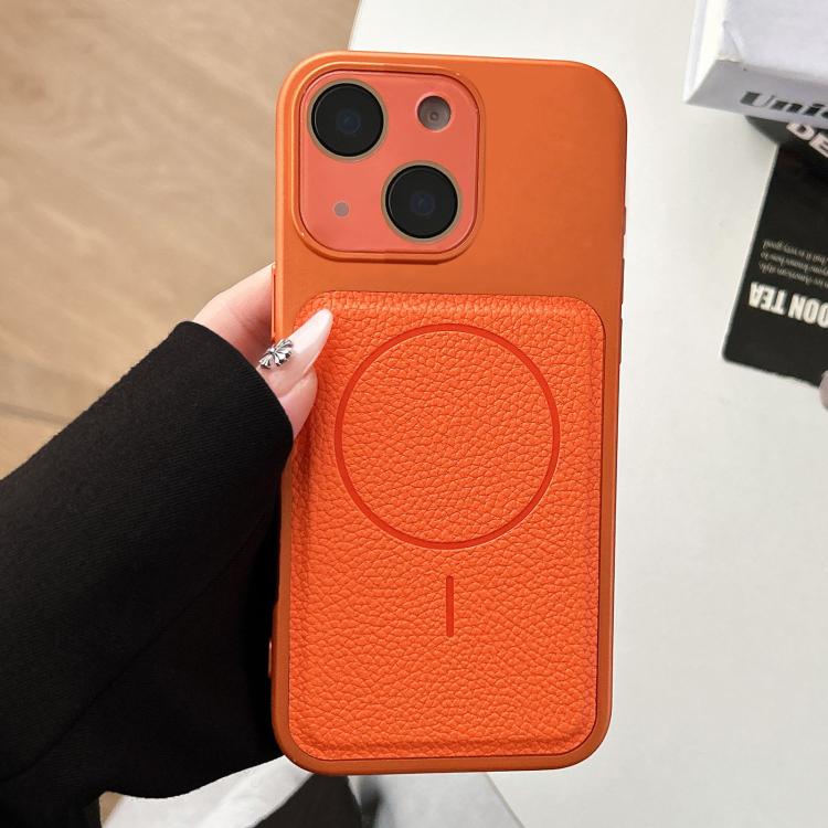 For iPhone 13 Transforms Into 17 Lychee Leather Textured Magnetic TPU Phone Case