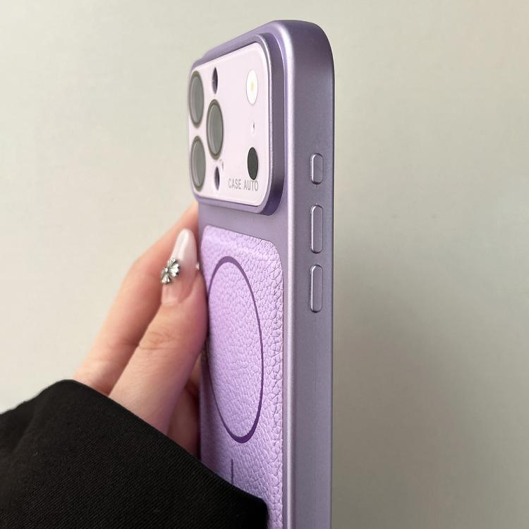 For iPhone 15 Pro Transforms Into 17 Lychee Leather Textured Magnetic TPU Phone Case