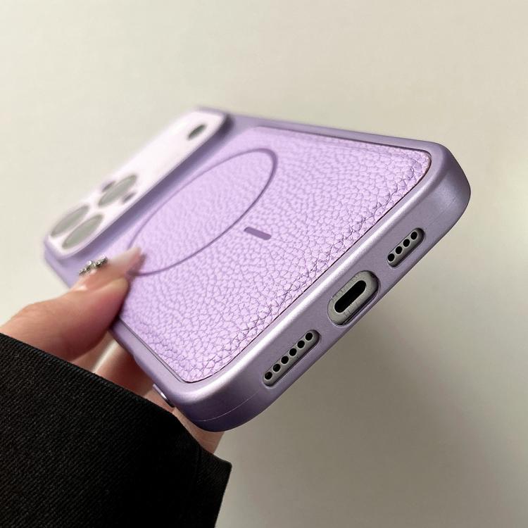 For iPhone 12 Transforms Into 17 Lychee Leather Textured Magnetic TPU Phone Case