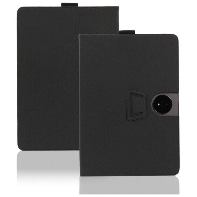 For TCL Tab A1 Plus 12.2 2026 2-Folding Leather Tablet Case with Handrest & Pen Slot - Black