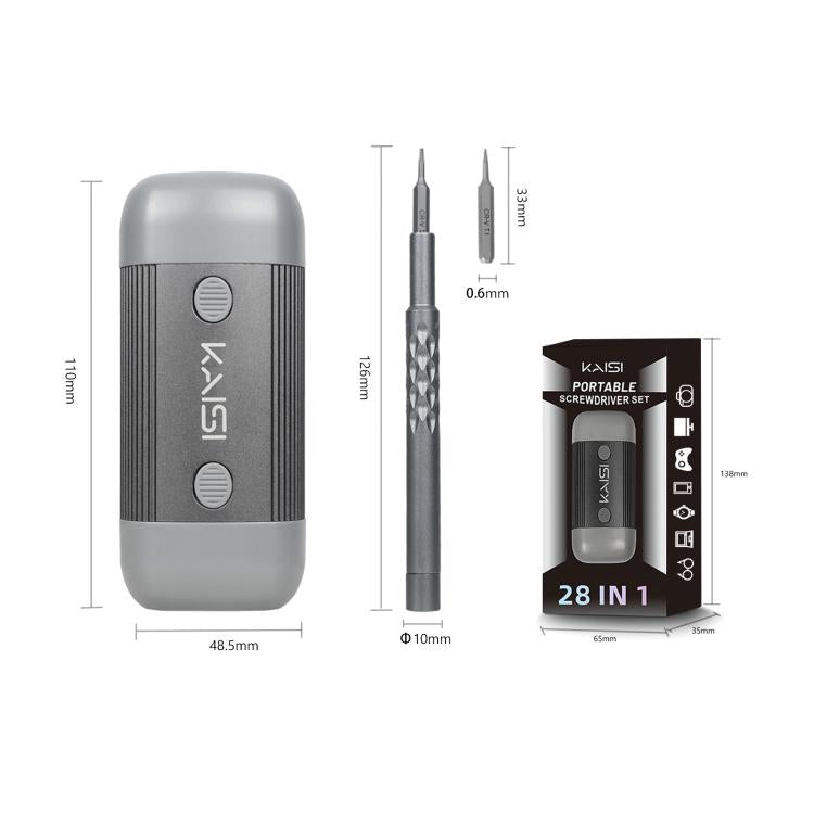 Kaisi 28 in 1 Portable Manual Precision S2 Alloy Steel Screwdriver Set