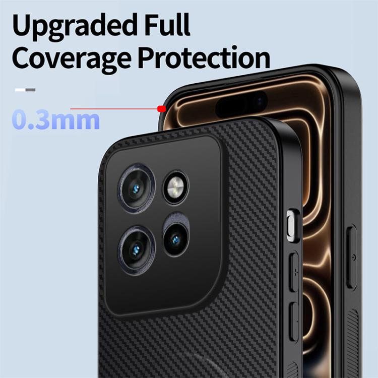 For Motorola Edge 50 Neo WANLONFENG Kickstand Carbon Fiber Texture Magnetic Phone Case