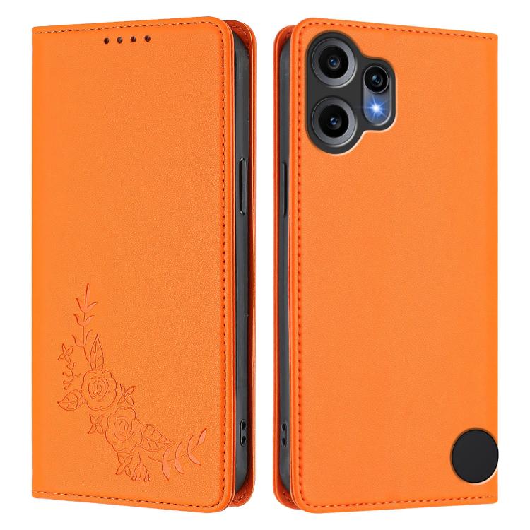 For Nothing CMF Phone 2 Pro Peony Embossed Magnetic RFID Vegan Leather Phone Case