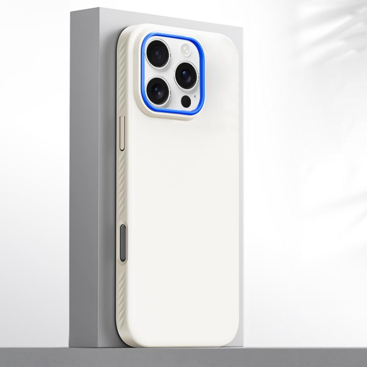 For iPhone 16 Pro Blues Series Skin Feel Magnetic PC Phone Case