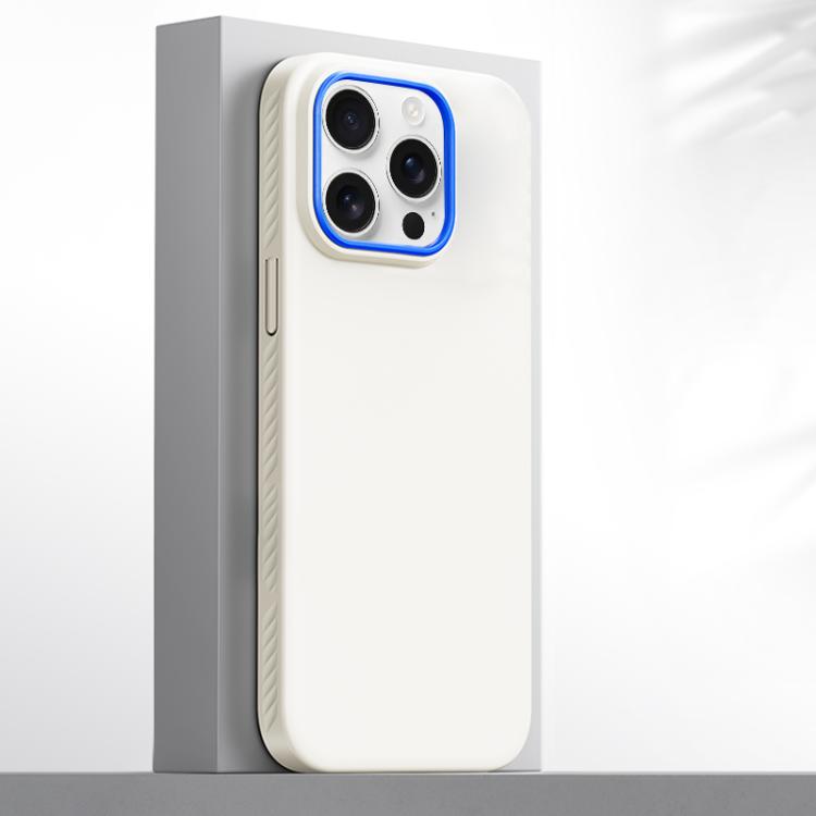For iPhone 15 Pro Blues Series Skin Feel Magnetic PC Phone Case