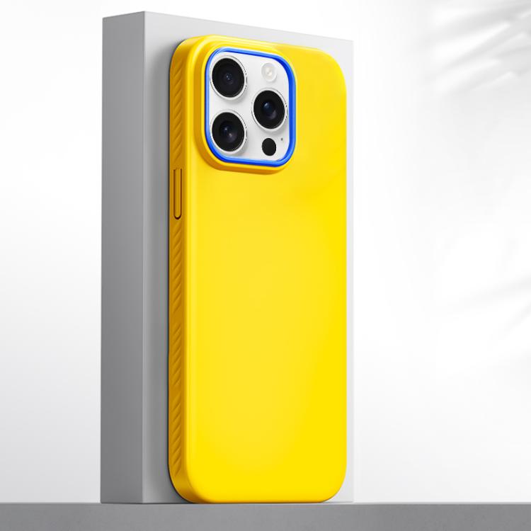 For iPhone 15 Pro Blues Series Skin Feel Magnetic PC Phone Case