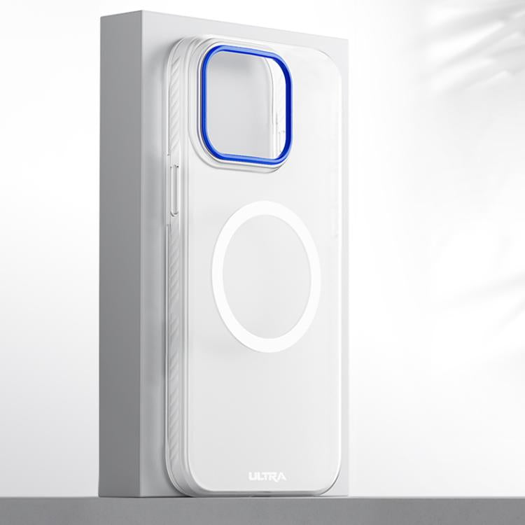 For iPhone 15 Blues Series Skin Feel Magnetic PC Phone Case