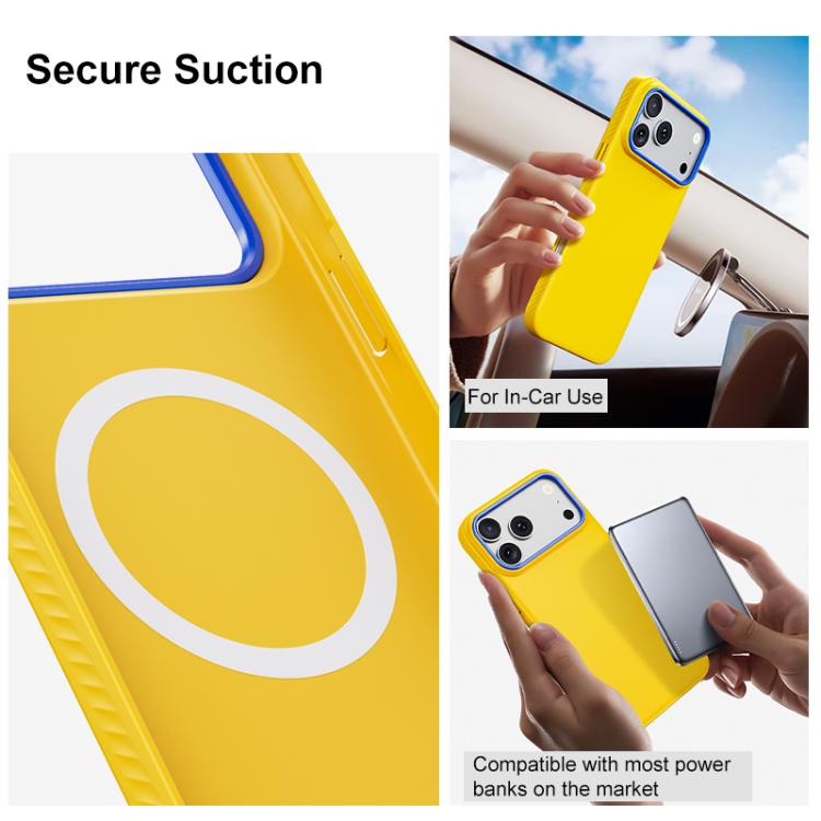 For iPhone 16 Pro Blues Series Skin Feel Magnetic PC Phone Case