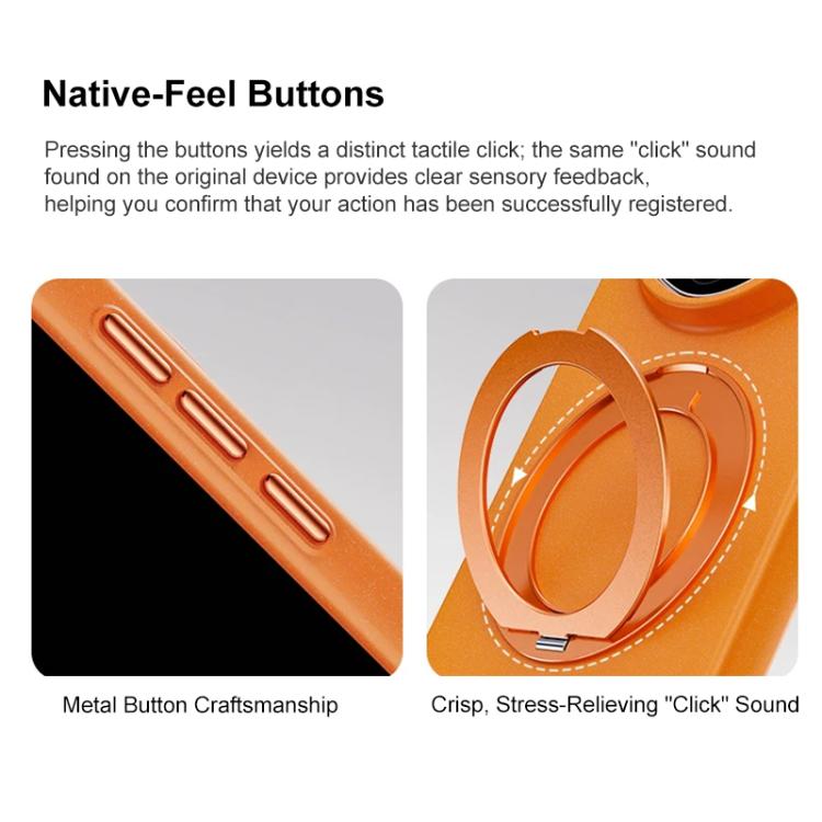 For OPPO Find X9 Ultra 5G Boundless Series Rock Sand Magnetic Phone Case with 360 Degree Rotating Alloy Stand
