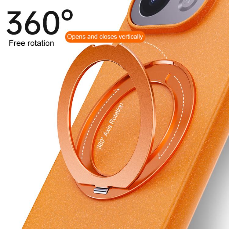 For OPPO Find X9 Pro Boundless Series Rock Sand Magnetic Phone Case with 360 Degree Rotating Alloy Stand