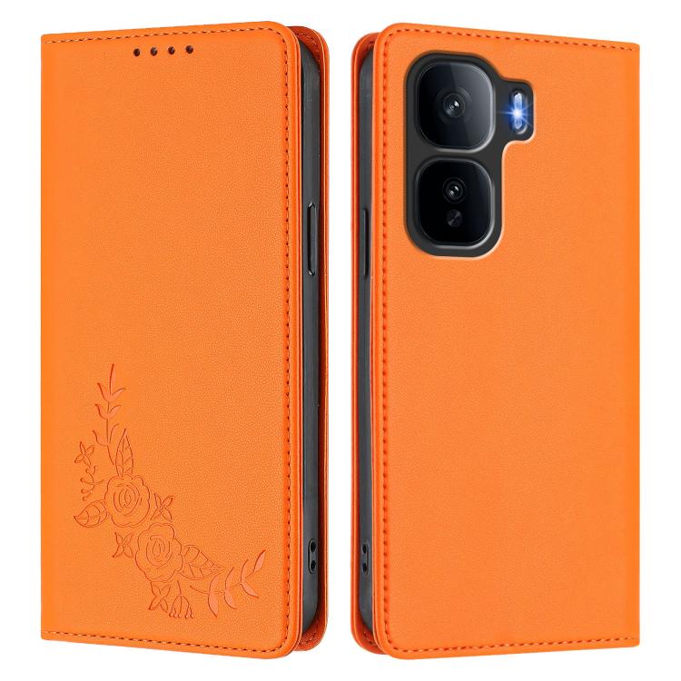 For vivo iQOO Neo10 Pro+ Peony Embossed Magnetic RFID Vegan Leather Phone Case