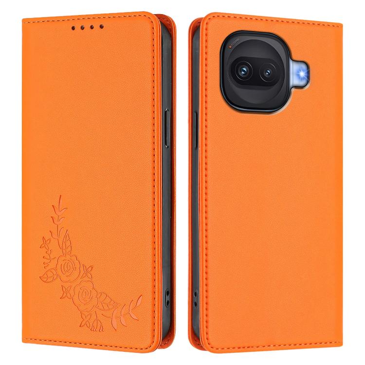 For vivo iQOO Z11 Turbo 5G Peony Embossed Magnetic RFID Vegan Leather Phone Case