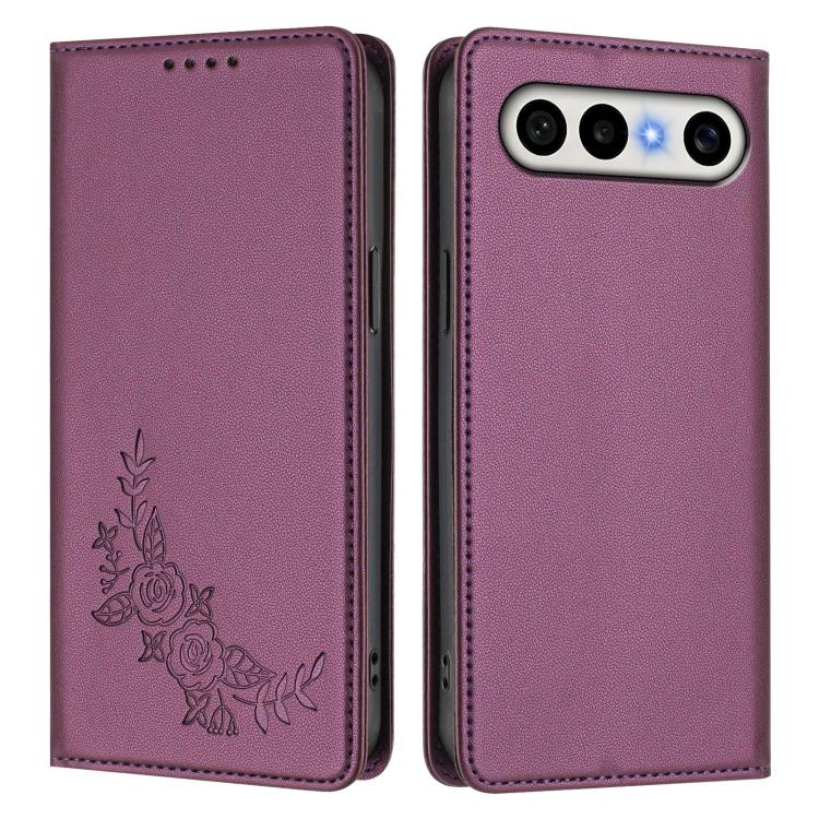 For vivo S50 Pro mini / X300 FE 5G Russia Peony Embossed Magnetic RFID Vegan Leather Phone Case