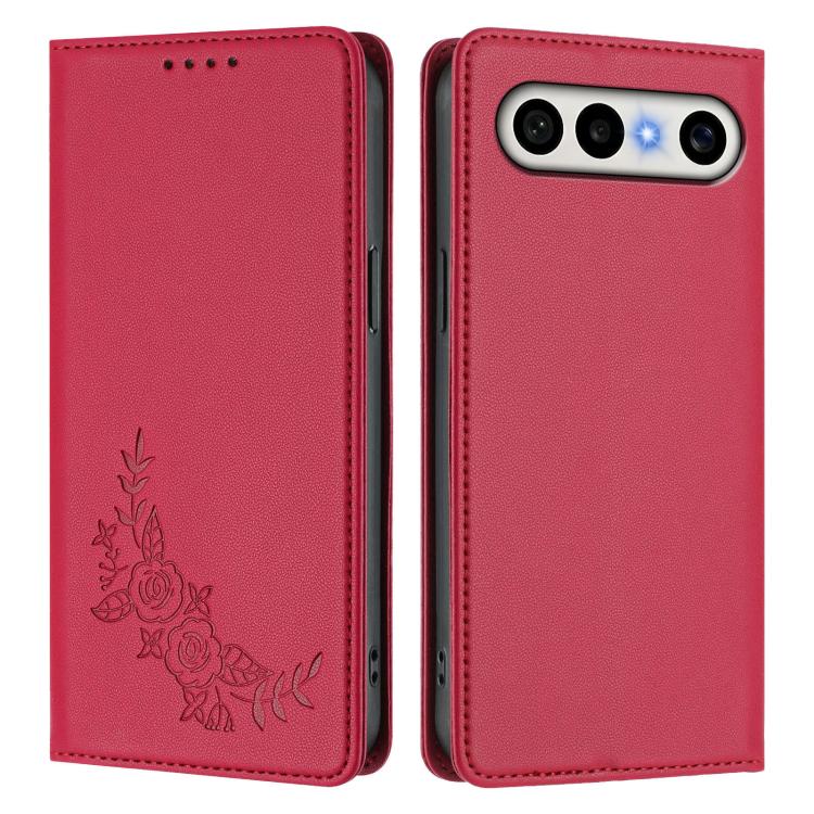 For vivo S50 Pro mini / X300 FE 5G Russia Peony Embossed Magnetic RFID Vegan Leather Phone Case