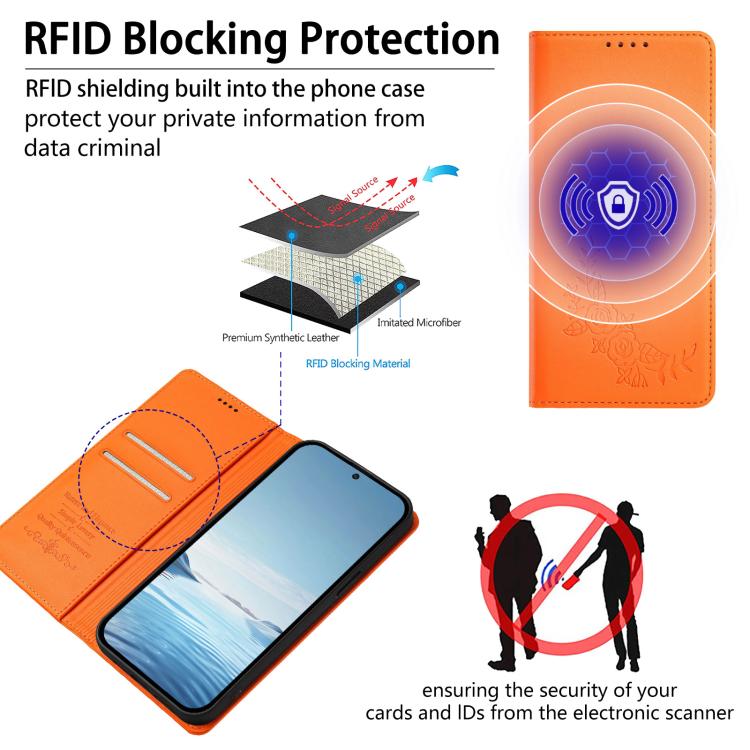 For vivo S50 Pro mini / X300 FE 5G Russia Peony Embossed Magnetic RFID Vegan Leather Phone Case