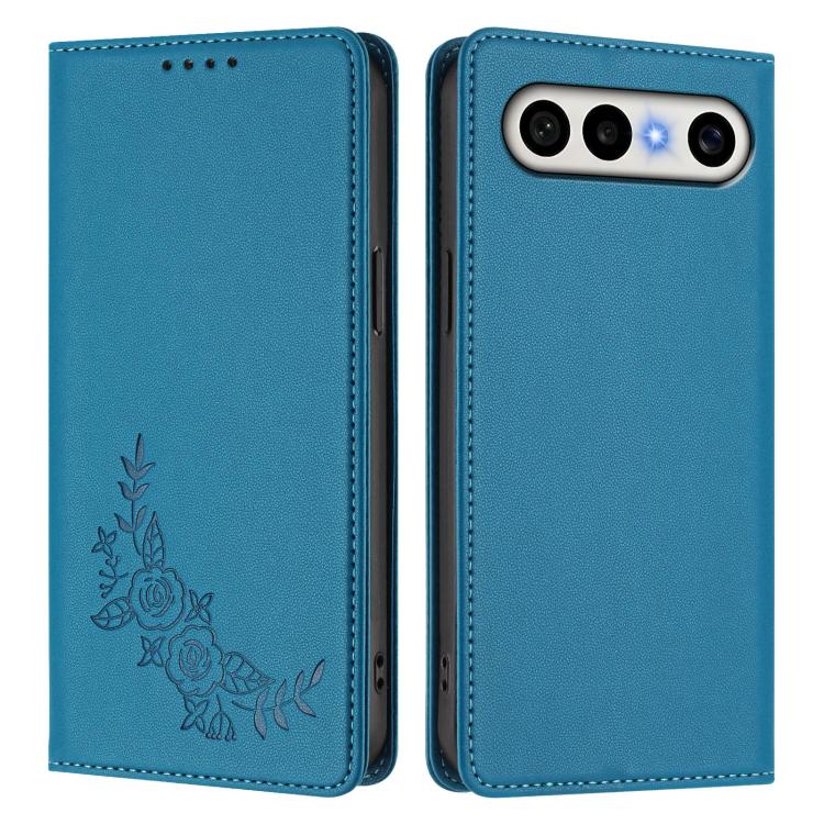 For vivo S50 Pro mini / X300 FE 5G Russia Peony Embossed Magnetic RFID Vegan Leather Phone Case