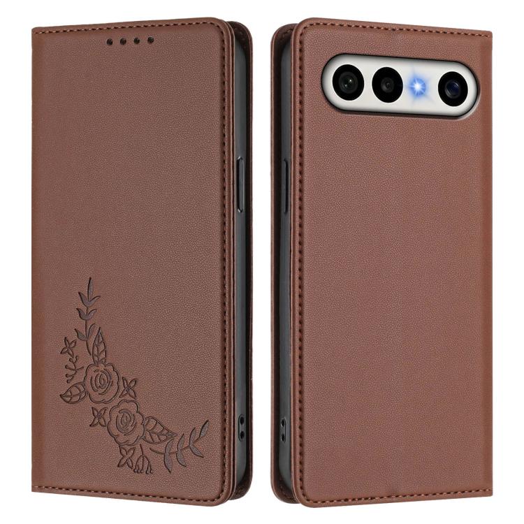 For vivo S50 Pro mini / X300 FE 5G Russia Peony Embossed Magnetic RFID Vegan Leather Phone Case