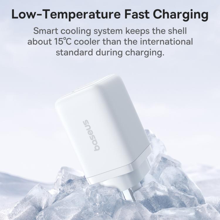 Baseus EnerFill FE11 Dual USB-A, Type-C 30W Fast Charger, AU Plug - White