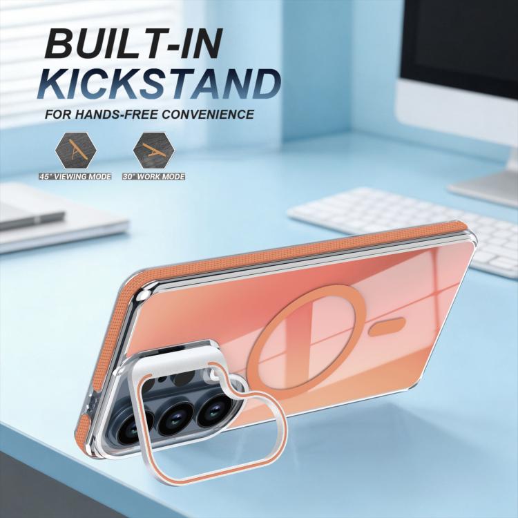 For Samsung Galaxy S26 Ultra 5G Vibrant Chameleon Lens Kickstand Magnetic Phone Case