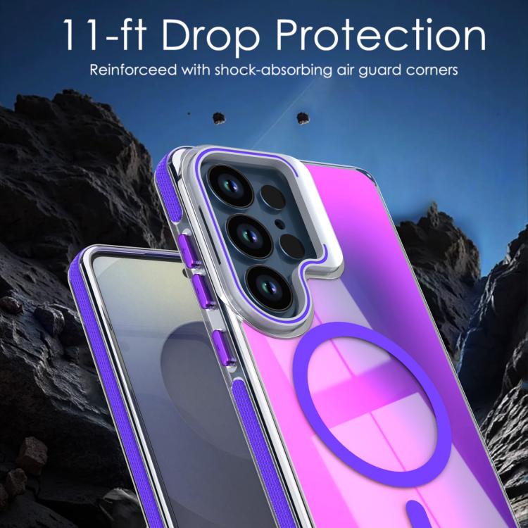 For Samsung Galaxy S26 Ultra 5G Vibrant Chameleon Lens Kickstand Magnetic Phone Case